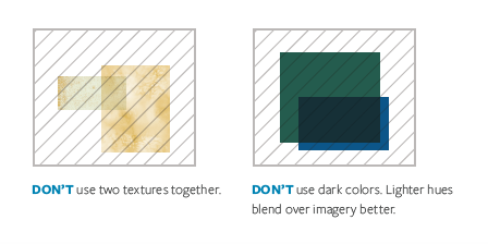 When doing overlays, don't use two textures together, and don't use dark colors.
