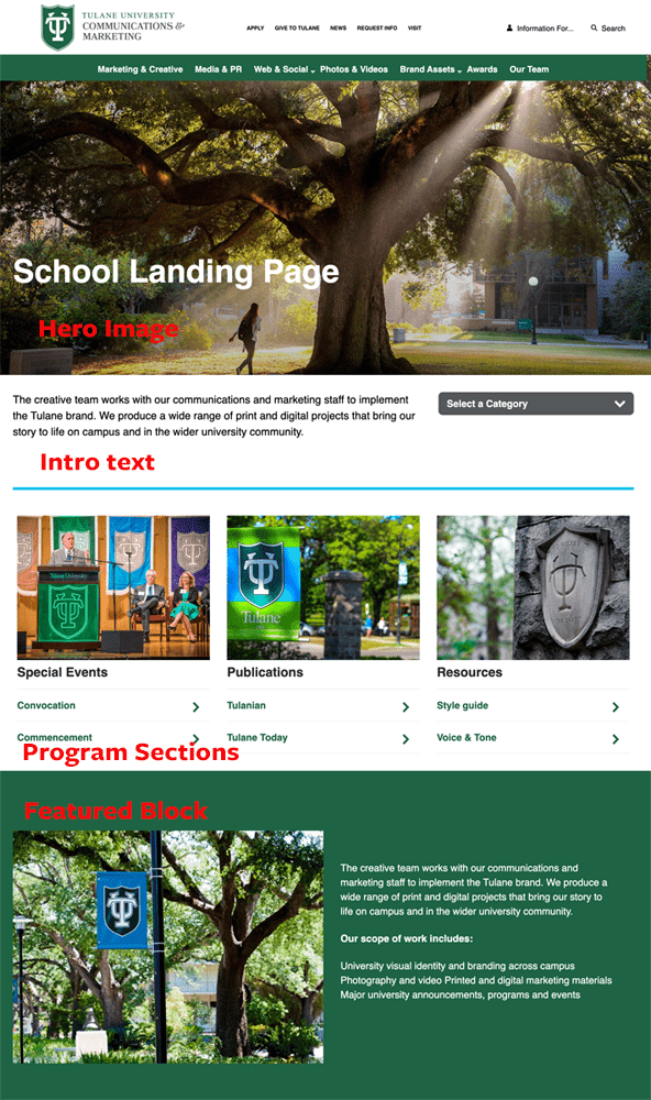 School Landing Page