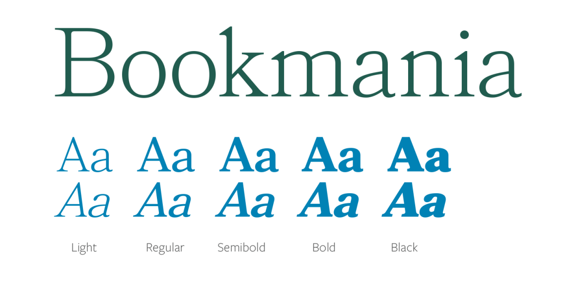 Bookmania typeface