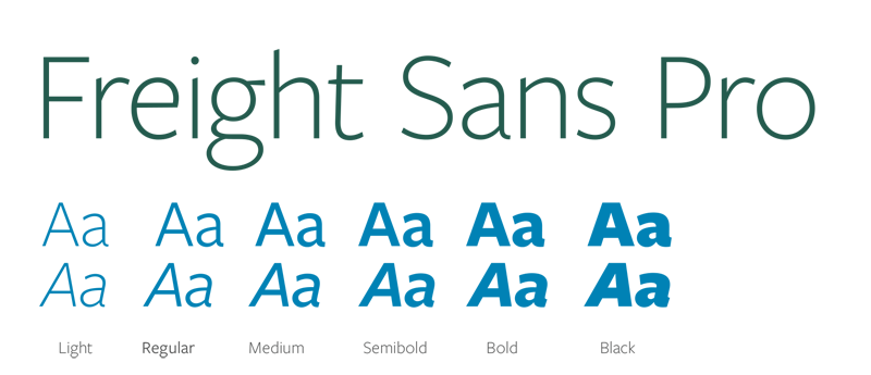 Freight Sans Pro typefact