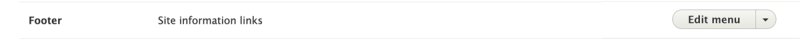 Edit Footer menu 