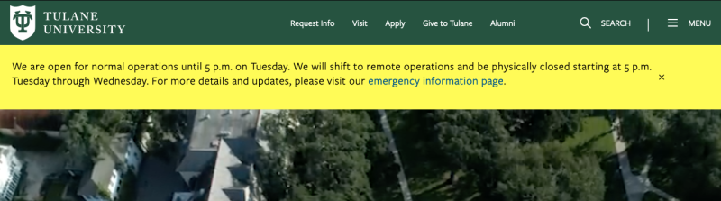 example emergency alert banner