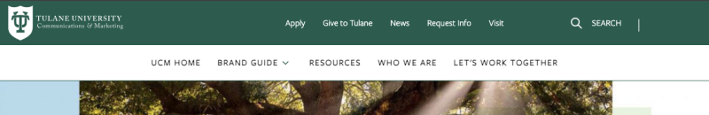 horizontal navigation example