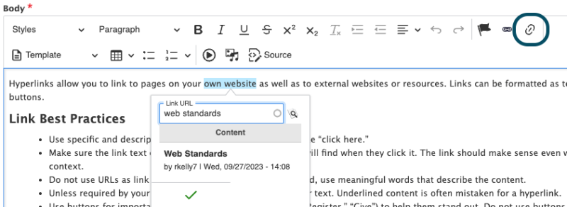 Add a hyperlink