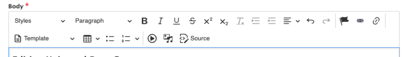WYSIWYG Editor