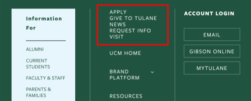 Tactical navigation menu Tactical navigation menu