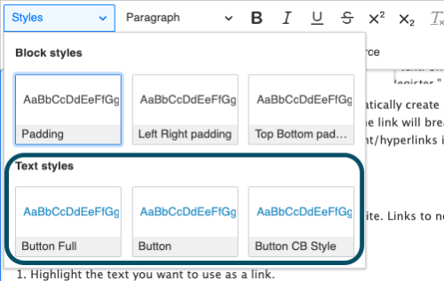 Add button link style