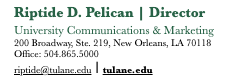 Tulane email signature without shield logo